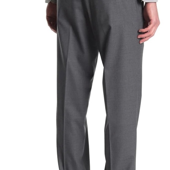 NWT - JB Britches Wool Blend Dress Pants Mens Grey Straight Slacks - Picture 5 of 16